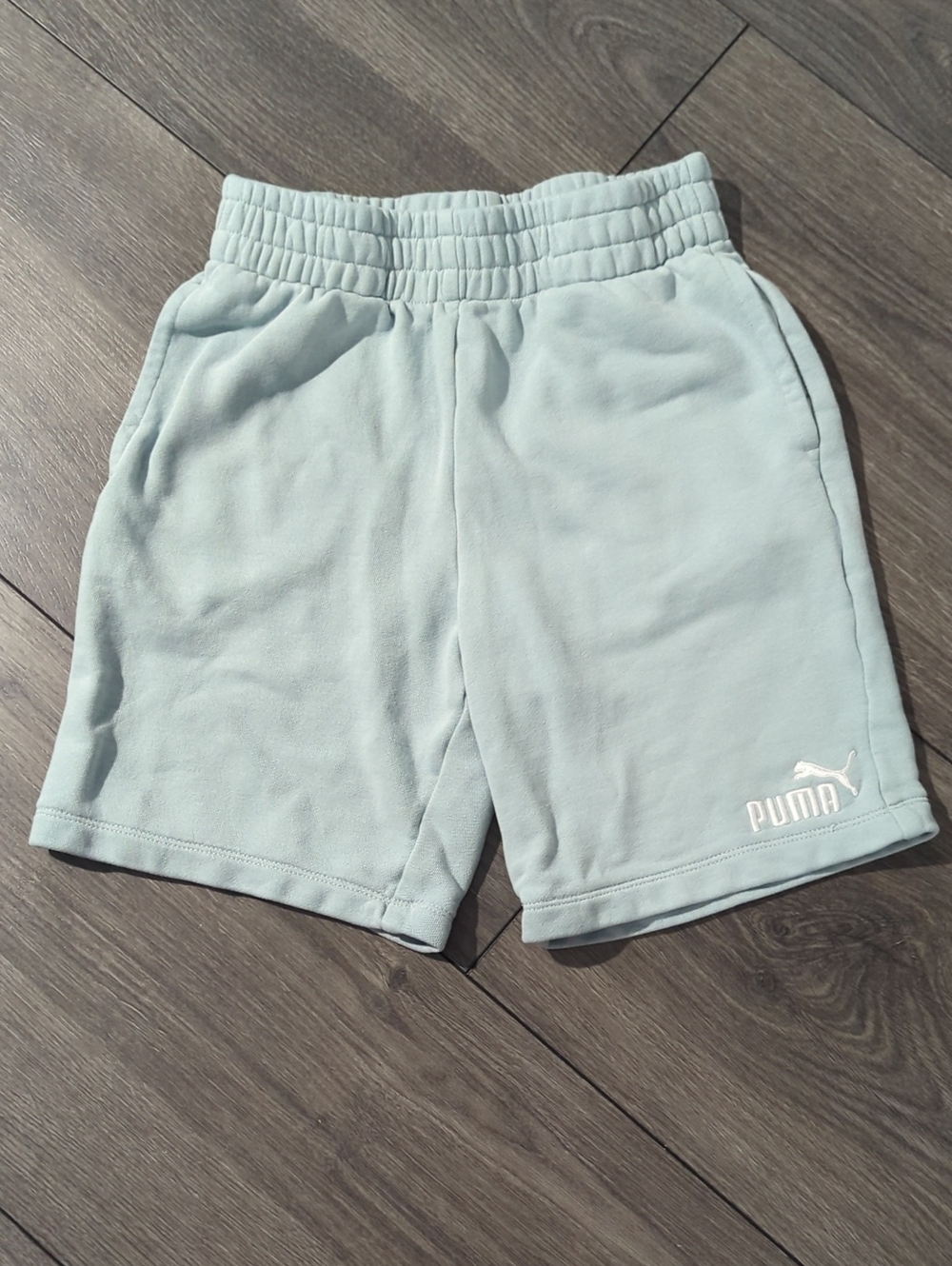 Puma Kids Mint Green Elastic-Waist Shorts
